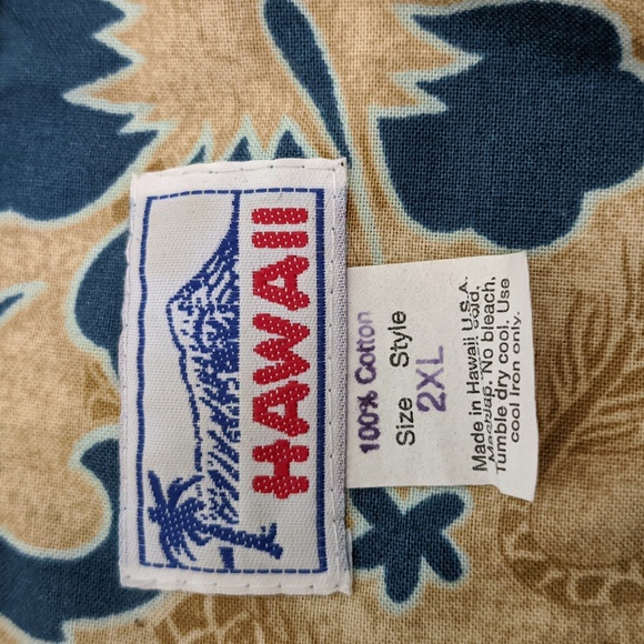 Vintage Hawaiian Shirt 2XL flowers and dragons - Picture 6 of 6